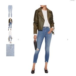 J BRAND Alana cropped distressed high-rise